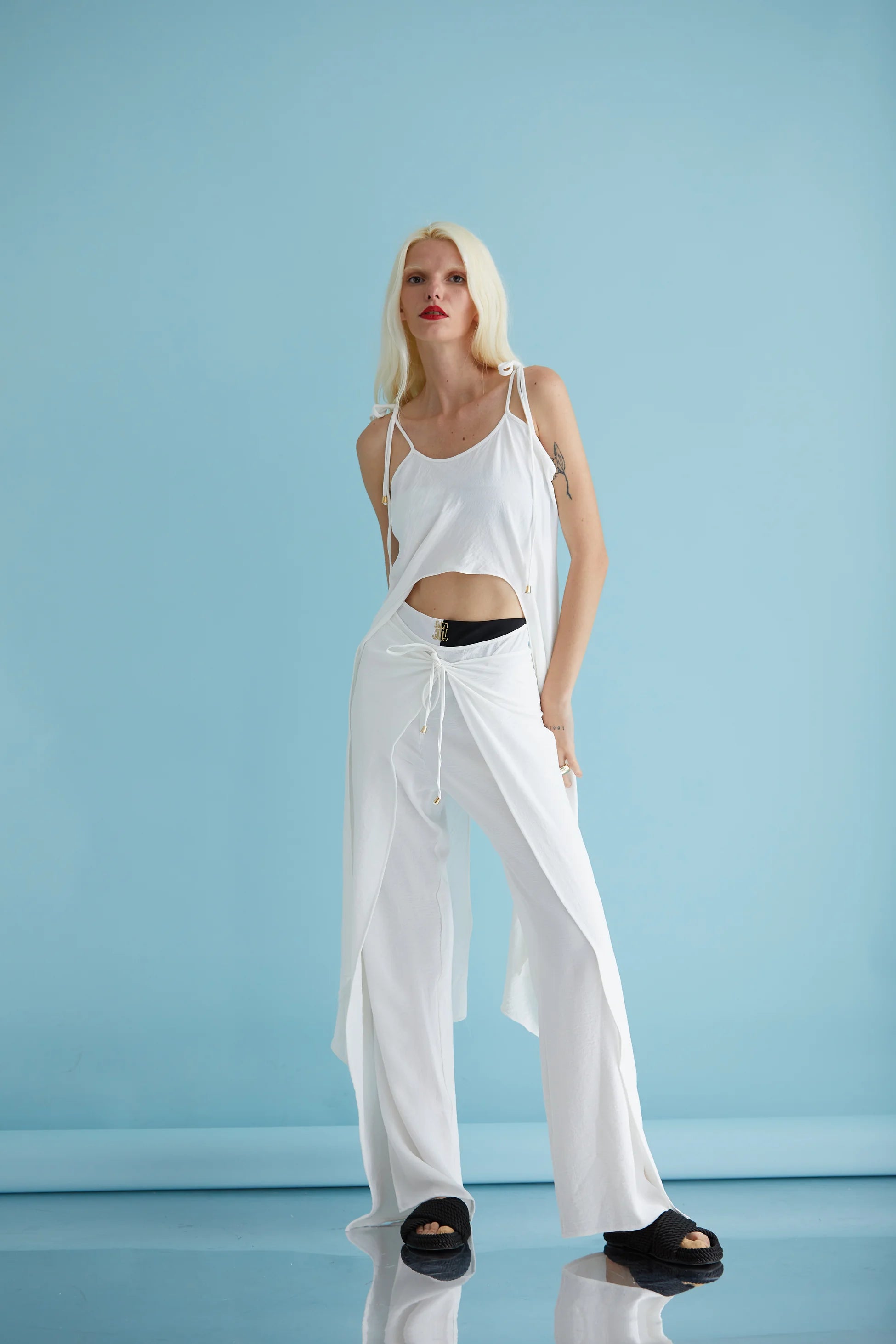 BLANCA BOW BEYAZ PANTOLON