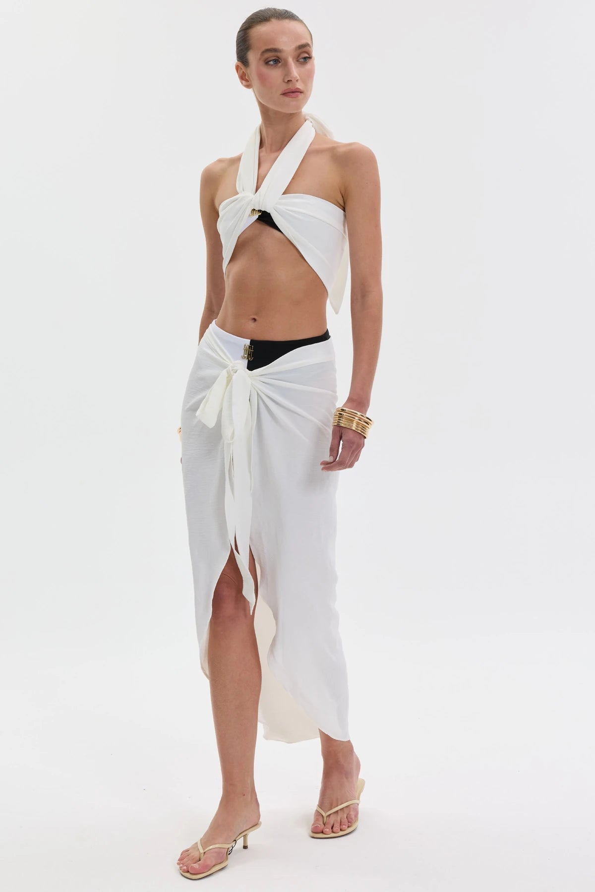 TIDAL BEYAZ PAREO SET