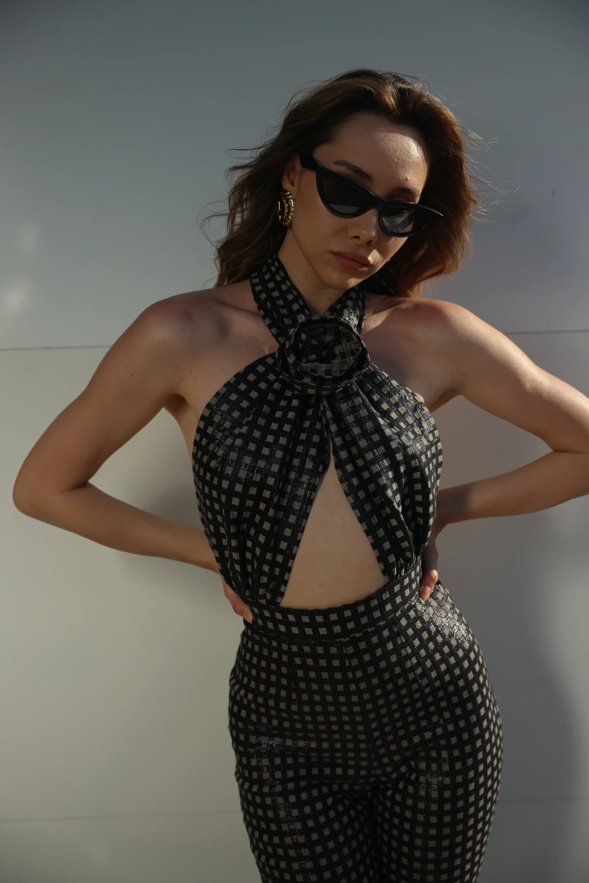 LENA KARELİ PARLAK TULUM