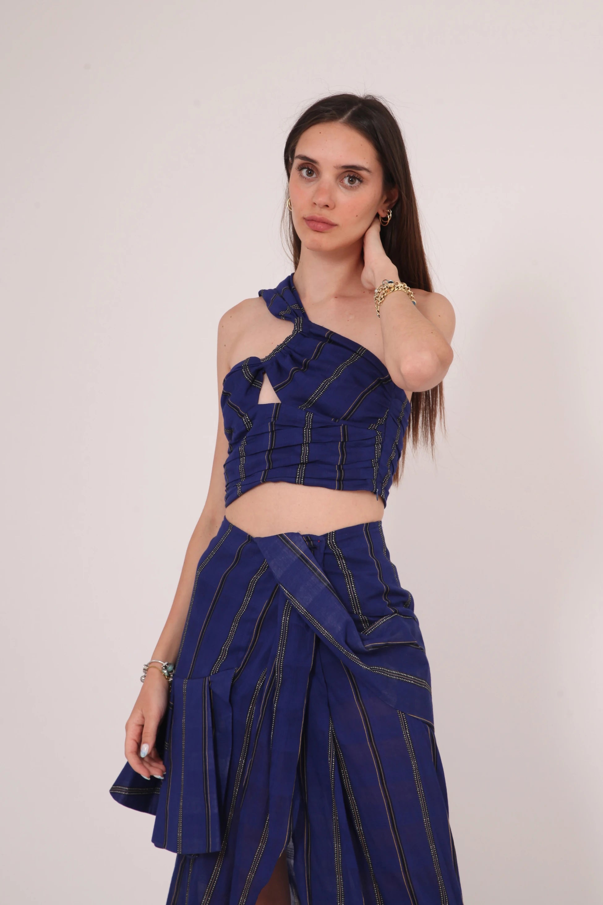FLIRTY KETEN ÇİZGİLİ TOP