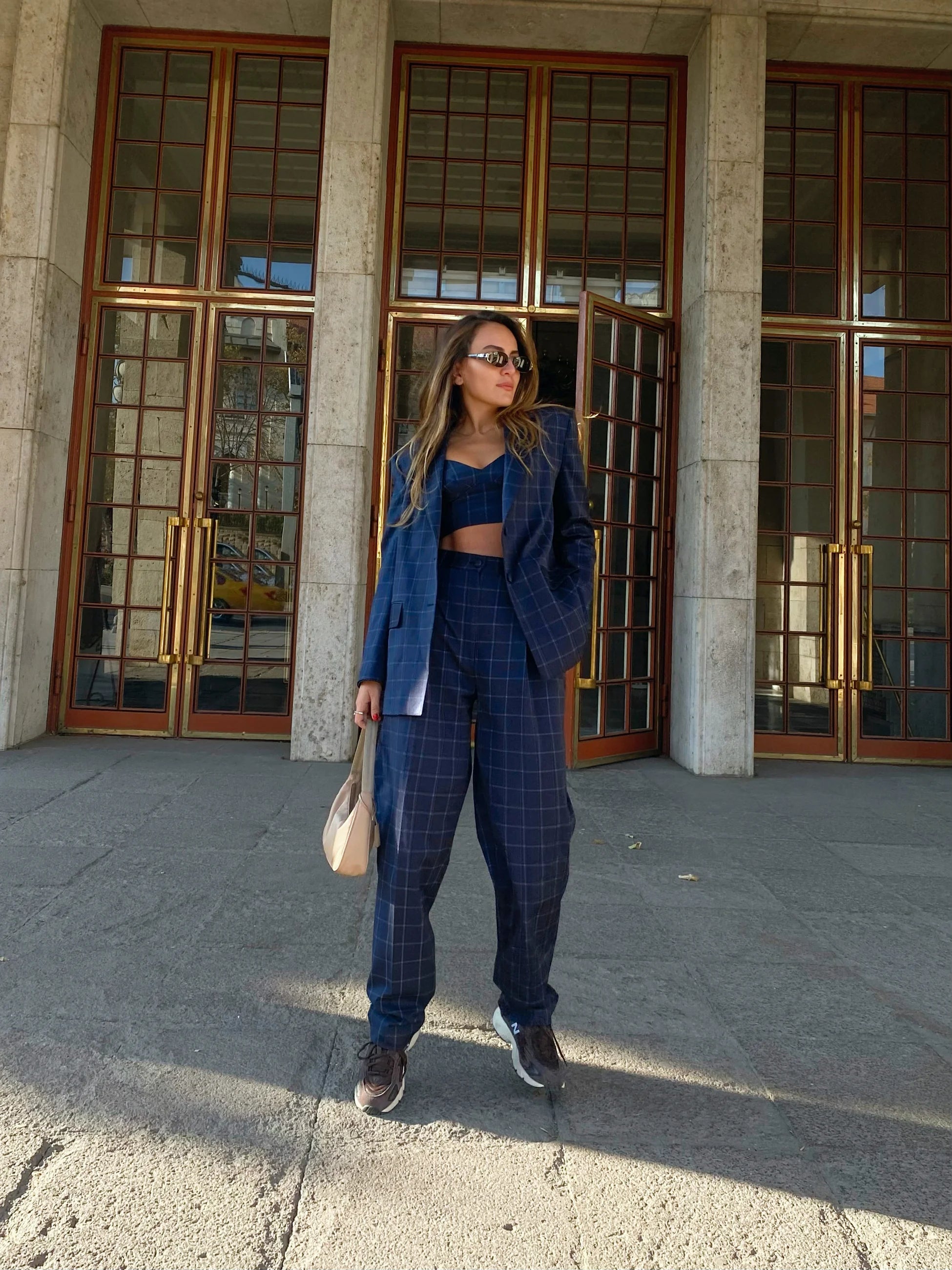 DADY PLAID LACİVERT BLAZER CEKET
