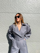 OVERSIZED TRENCH TULUM ANTRASİT