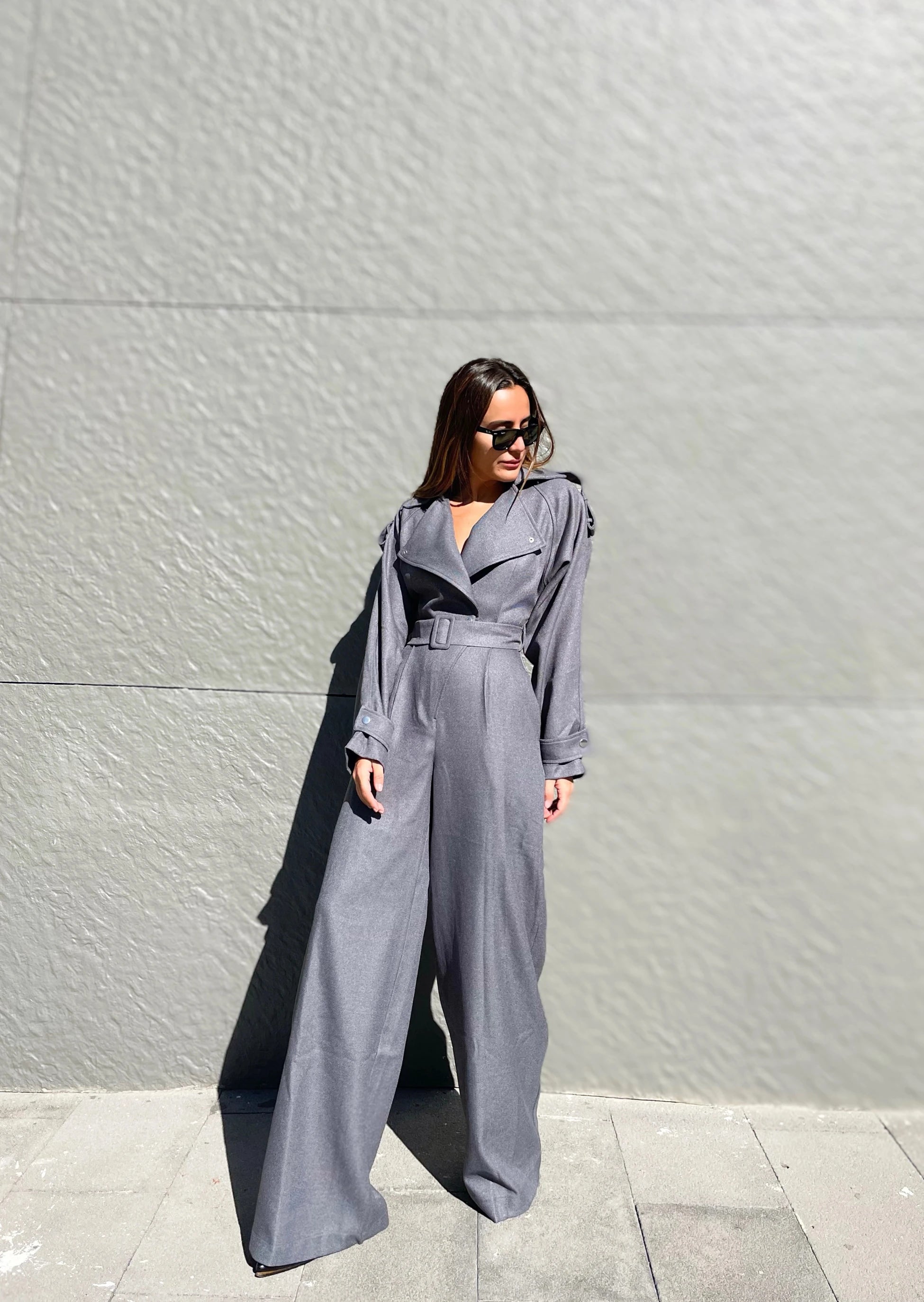 OVERSIZED TRENCH TULUM ANTRASİT
