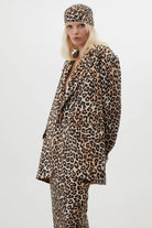 ELİ LEOPAR DESENLİ OVERSIZE BLAZER