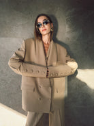 CLARE ÖZEL DİKİM OVERSIZE ŞAL YAKA BLAZER CEKET
