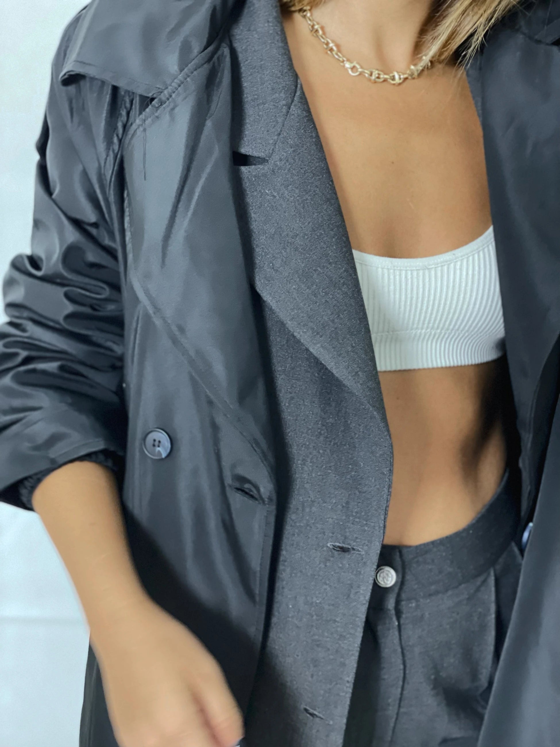SİYAH KLASİK TRENCH COAT