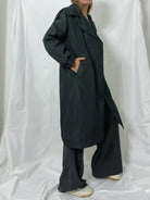 SİYAH KLASİK TRENCH COAT