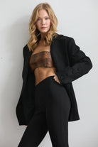 CORE PİTON DESENLİ VEGAN DERİ BRALET