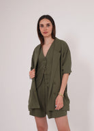 KLASİK OVERSIZED YEŞİL BLAZER CEKET