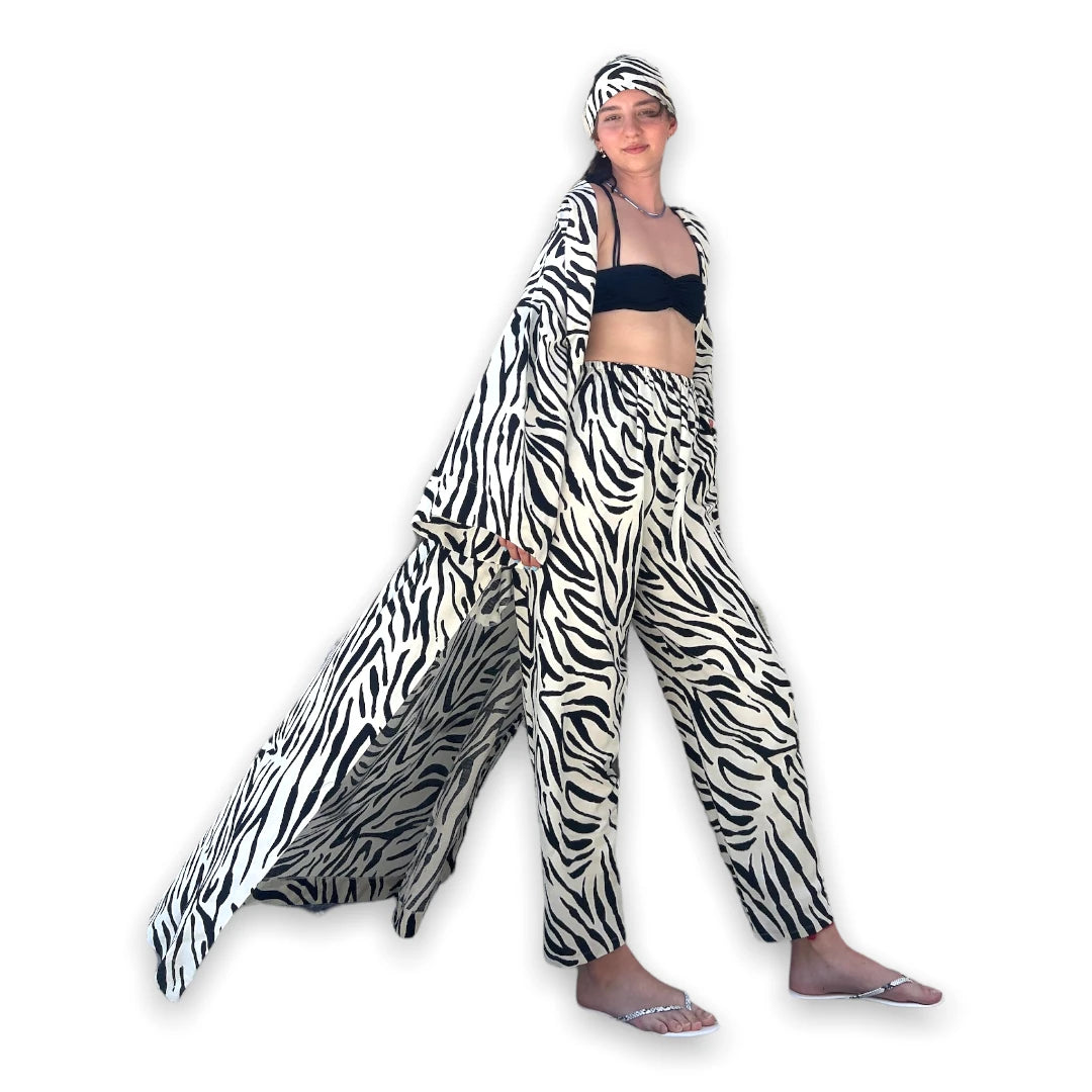 ZEBRA MAKSİ KİMONO
