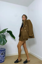 JACKIE YÜNLÜ KAHVERENGİ ÇİZGİLİ BLAZER CEKET