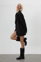 ELI SİYAH OVERSIZE BLAZER CEKET