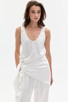 AFTERLIGHT BEYAZ SATEN TANK TOP